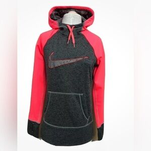 Nike Women Therma-Fit Pink & Grey Hoodie Large